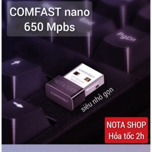 USB WiFi COMFAST 650 Mbps Nano tốc độ cao - thu sóng WiFi 5Ghz PC máy bàn