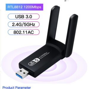 Nâng cấp WiFi 5G dễ dàng với USB THU WIFI 1200Mbps Anten Đôi  bắt 5GHz cho máy bàn PC laptop