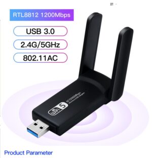 Nâng cấp WiFi 5G dễ dàng với USB THU WIFI 1200Mbps Anten Đôi  bắt 5GHz cho máy bàn PC laptop