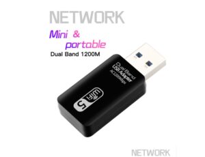 [BẢO HÀNH 6 TH] USB THU WIFI AC  1200Mbps, giúp thu sóng WIFI 5GHz giúp nâng cấp wifi cho máy tính laptop