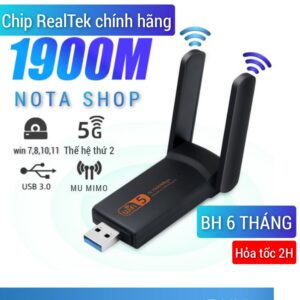 [BẢO HÀNH 6 TH] USB THU WIFI AC 1900Mbps  bắt 5GHz cho máy bàn PC laptop